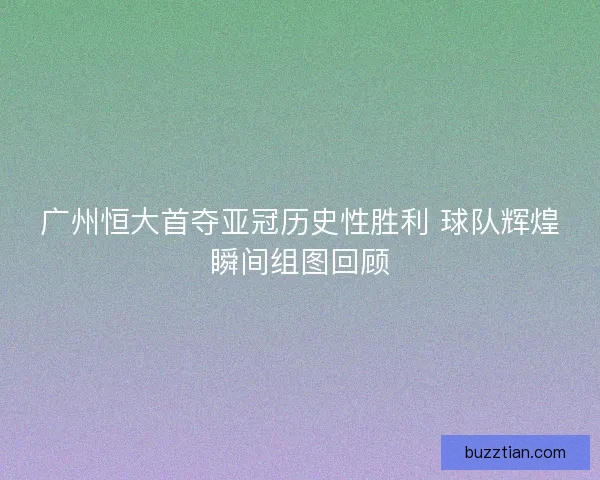广州恒大首夺亚冠历史性胜利 球队辉煌瞬间组图回顾 广州恒大首夺亚冠历史性胜利 球队辉煌瞬间组图回顾