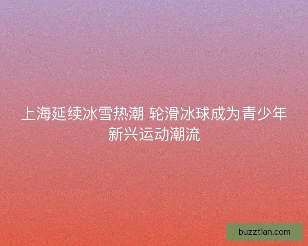 上海延续冰雪热潮 轮滑冰球成为青少年新兴运动潮流