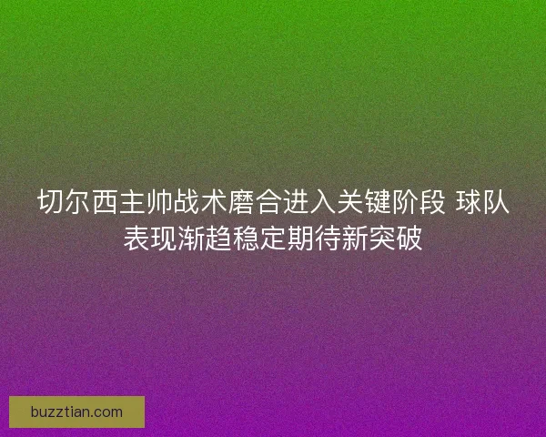 切尔西主帅战术磨合进入关键阶段 球队表现渐趋稳定期待新突破